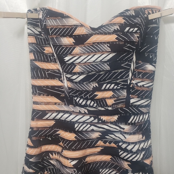 Parker Sz XS NWT Molly Strapless Geo Mini-Dress - Picture 14 of 15